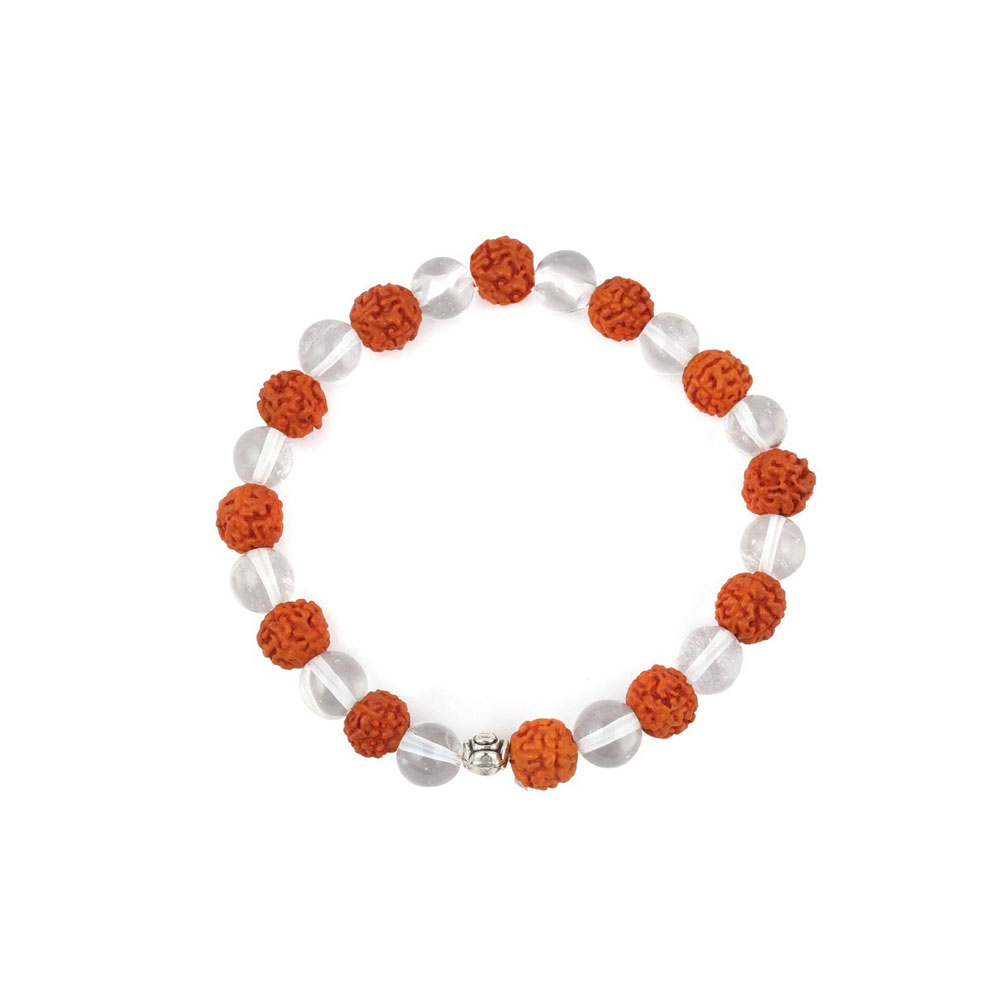 Rudraksha Bracelet In Silver Caps10mmRDBR51022