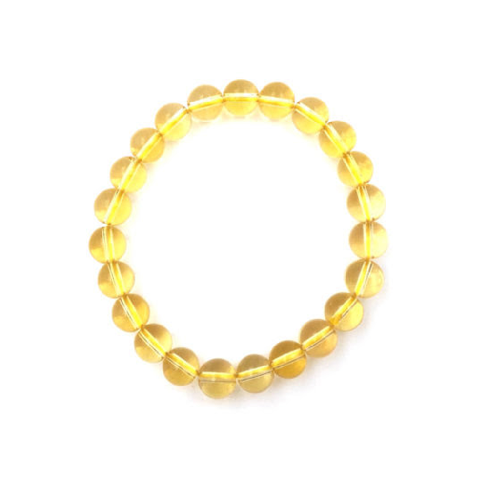 yellow Gemstone Natural Citrine Beads Bracelet For Imagination And  Self-articulation